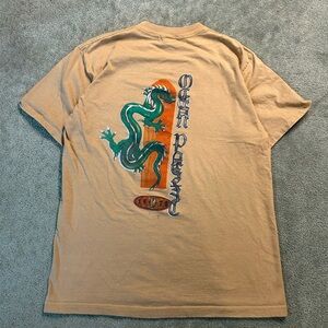 Vintage 90s Ocean Pacific Single Stitch Dragon T Shirt Size Large Y2K Surf